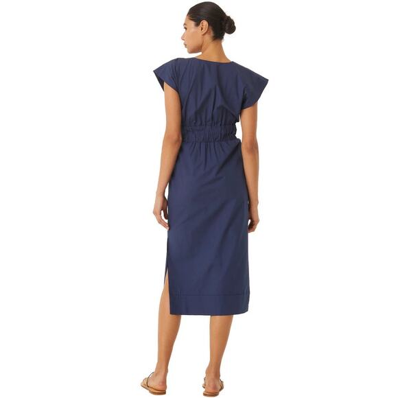 MISA‎ Los Angeles Claudine Dress Midnight Blue Poplin XS Casual Vacation - Picture 4 of 10